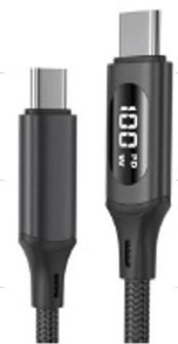 LED window charging data cable (C to C type)